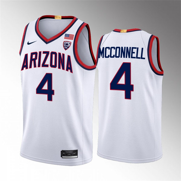 Mens Youth Arizona Wildcats #5 T.J. McConnell Nike White 2022-23 College Basketball Game Jersey