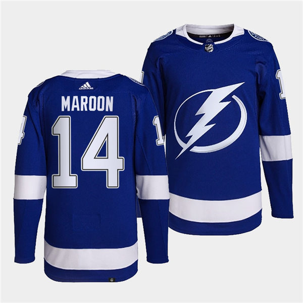 Mens Tampa Bay Lightning #14 Patrick Maroon adidas Home Blue Stitched Player Jersey