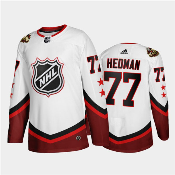 Mens Tampa Bay Lightning #77 Victor Hedman Adidas White Red 2022 NHL All-Star Eastern Jersey