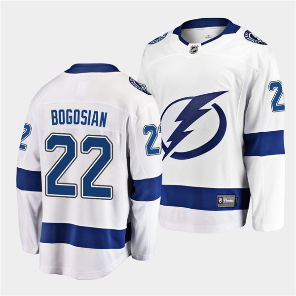 Mens Tampa Bay Lightning #24 Zach Bogosian adidas White Away Stitched Player Jersey