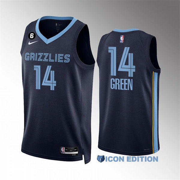 Mens Memphis Grizzlies #14 Danny Green Navy 2022-23 Icon Edition Jersey