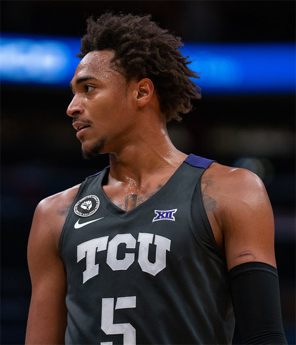 Men's Youth TCU Horned Frogs #5 Charles O'Bannon Jr. Nike 2021 Black College Basketball Game Jersey
