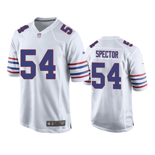 Mens Buffalo Bills #54 Baylon Spector Nike White Alternate Retro Vapor Limited Player Jersey