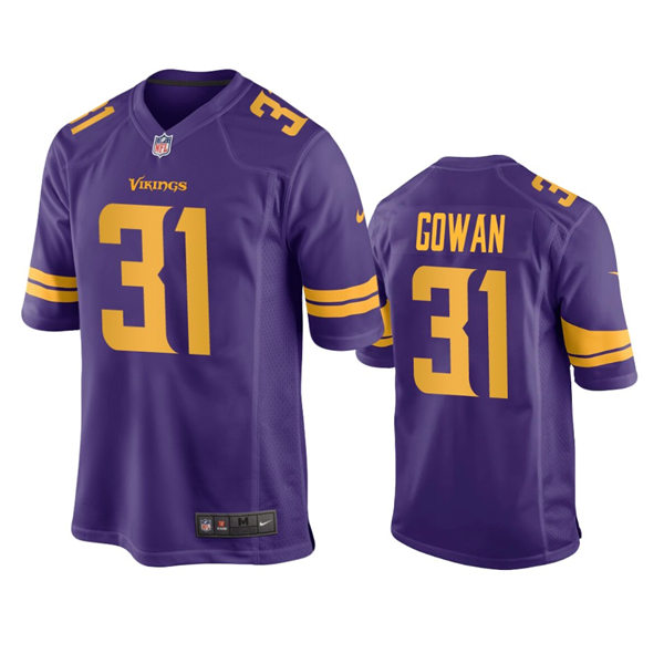Men's Minnesota Vikings #31 Tay Gowan Nike Purple Color Rush Vapor Untouchable Limited Jersey