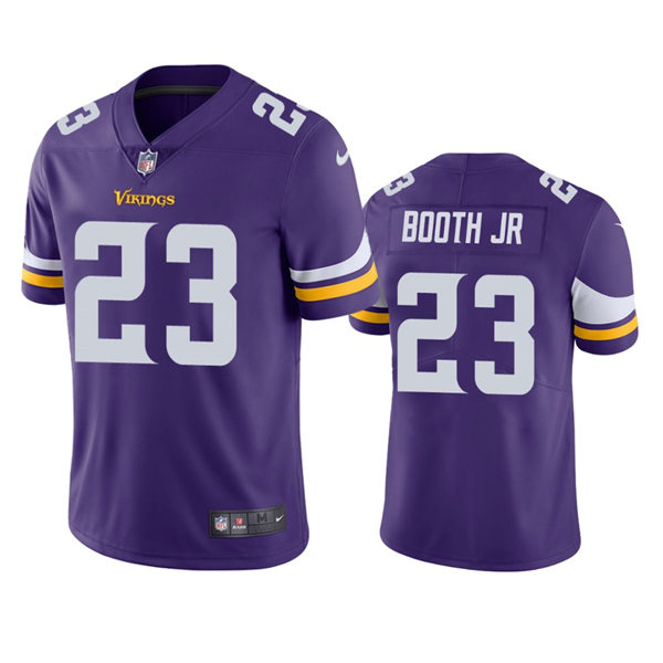 Men's Minnesota Vikings #23 Andrew Booth Jr. Nike Purple Vapor Untouchable Limited Player Jersey