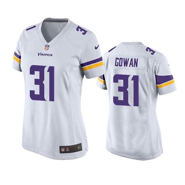 Women's Minnesota Vikings #31 Tay Gowan Nike White Limited Jersey