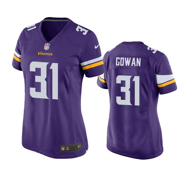 Women's Minnesota Vikings #31 Tay Gowan Nike Purple Limited Jersey