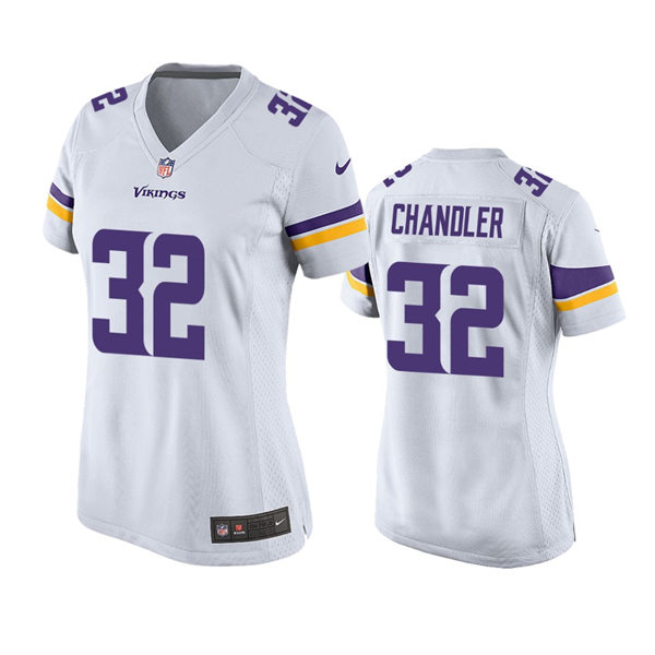 Women's Minnesota Vikings #32 Ty Chandler Nike White Limited Jersey
