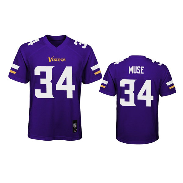 Youth Minnesota Vikings #34 Nick Muse Nike Purple Limited Jersey
