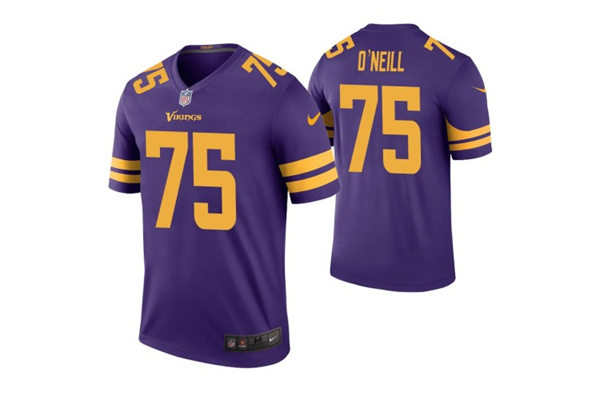 Men's Minnesota Vikings #75 Brian O'neill Nike Purple Color Rush Vapor Untouchable Limited Jersey
