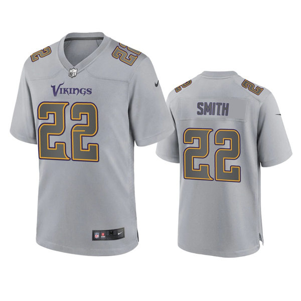 Men's Minnesota Vikings #22 Harrison Smith Gray Atmosphere Fashion Game Jersey