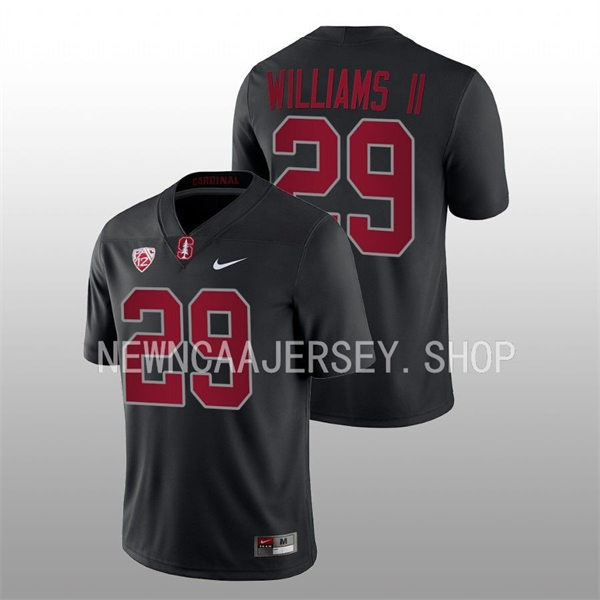 Men's Youth Stanford Cardinal #29 Terian Williams 2022 Black College Football Game Jersey
