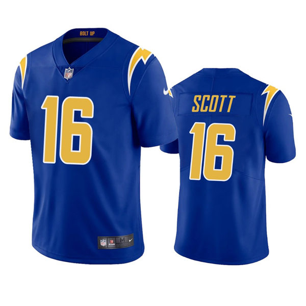 Men's Los Angeles Chargers #16 J.K. Scott Royal Gold 2nd Alternate Vapor Limited Jersey