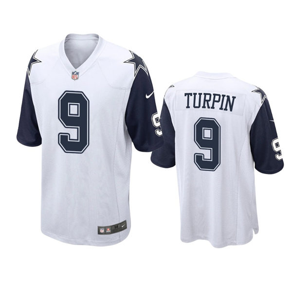 Mens Dallas Cowboys #9 KaVontae Turpin White Color Rush Legend Player Jersey