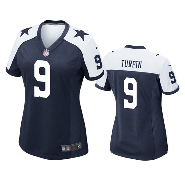 Womens Dallas Cowboys #9 KaVontae Turpin Navy Alternate Limited Jersey