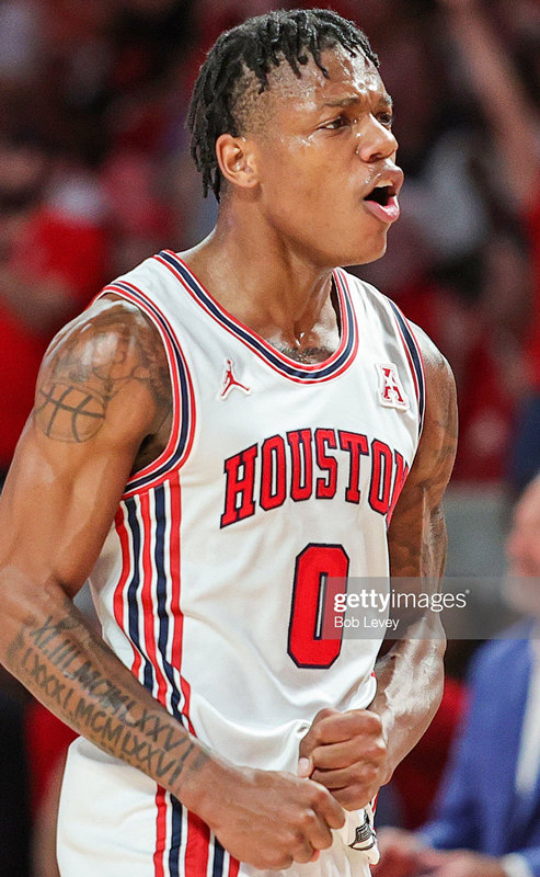 Mens Youth Houston Cougars #0 Marcus Sasser White Retro Basketball Jersey