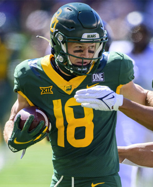 Mens Baylor Bears #18 Drew Estrada Nike Green College Football Game Jersey