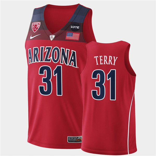Mens Arizona Wildcats #31 Jason Terry Nike Red College Basketball Game Jersey