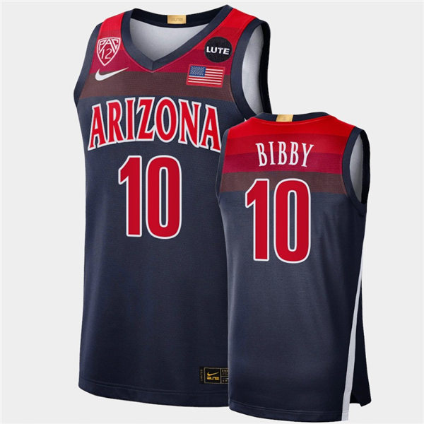 Mens Arizona Wildcats #10 Mike Bibby Nike Navy College Basketball Game Jersey