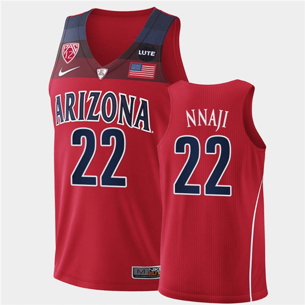 Mens Arizona Wildcats #22 Zeke Nnaji Nike Red College Basketball Game Jersey