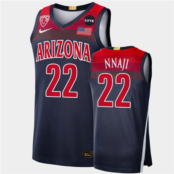 Mens Arizona Wildcats #22 Zeke Nnaji Nike Navy College Basketball Game Jersey