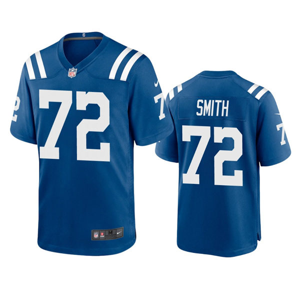 Mens Indianapolis Colts #72 Braden Smith Nike Royal Vapor Limited Jersey