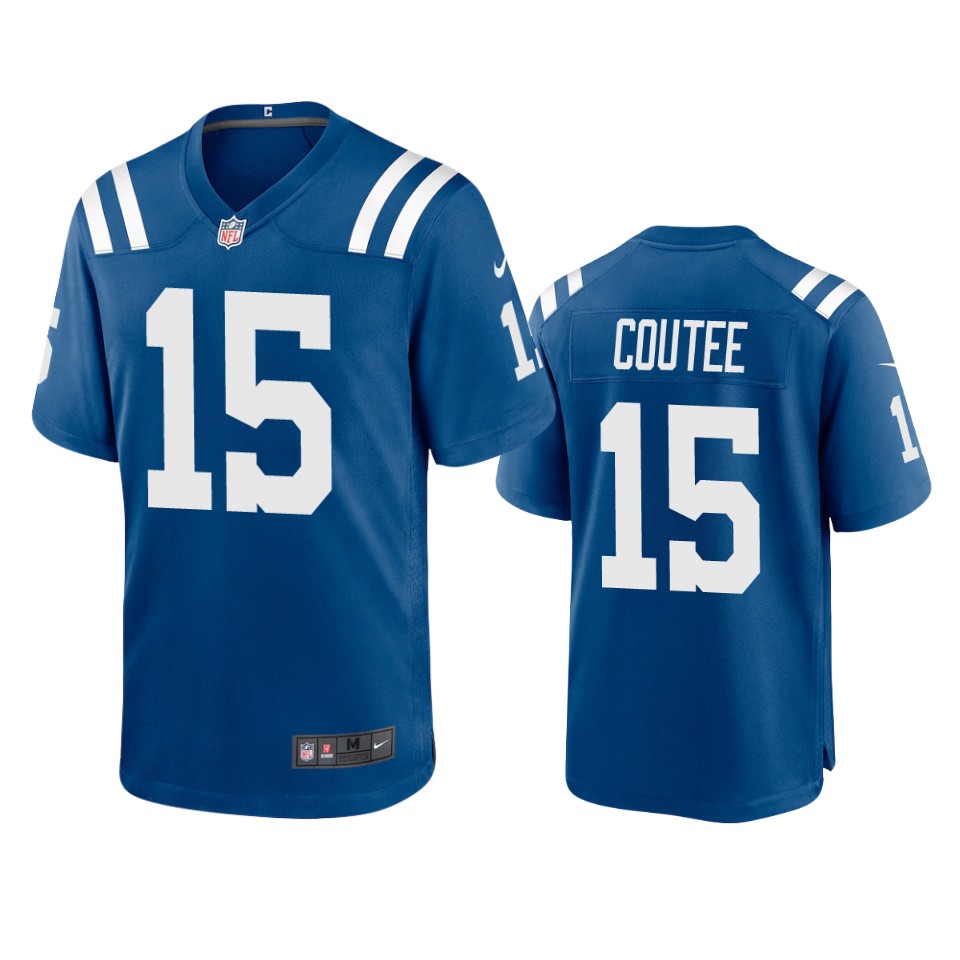 Mens Indianapolis Colts #15 Keke Coutee Nike Royal Vapor Limited Jersey