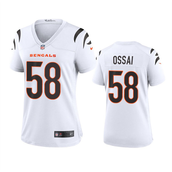 Womens Cincinnati Bengals #58 Joseph Ossai Nike White Away Limited Jersey