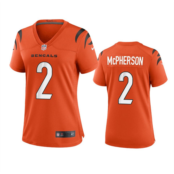 Womens Cincinnati Bengals #2 Evan McPherson Nike Orange Limited Jersey