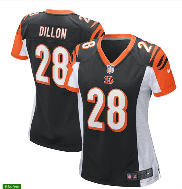Women's Cincinnati Bengals Retired Player #20 Corey Dillon Nike previous Black Game  Jersey