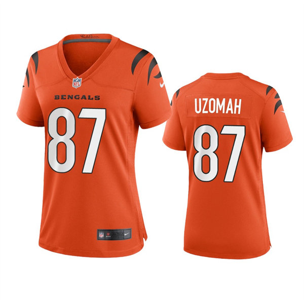 Womens Cincinnati Bengals #87 C.J. Uzomah Nike Orange Limited Jersey