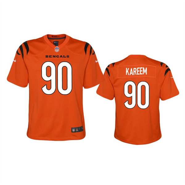Youth Cincinnati Bengals #90 Khalid Kareem Nike Orange Limited Jersey