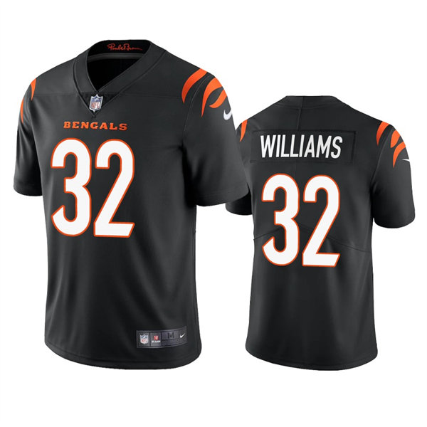 Men's Cincinnati Bengals #32 Trayveon Williams Nike Black Team Color Vapor Limited Jersey