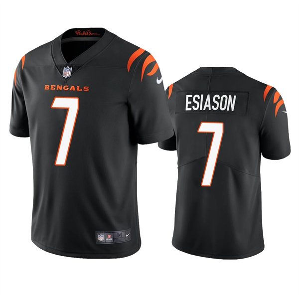 Men's Cincinnati Bengals Retired Player #7 Boomer Esiason Nike Black Team Color Vapor Limited Jersey