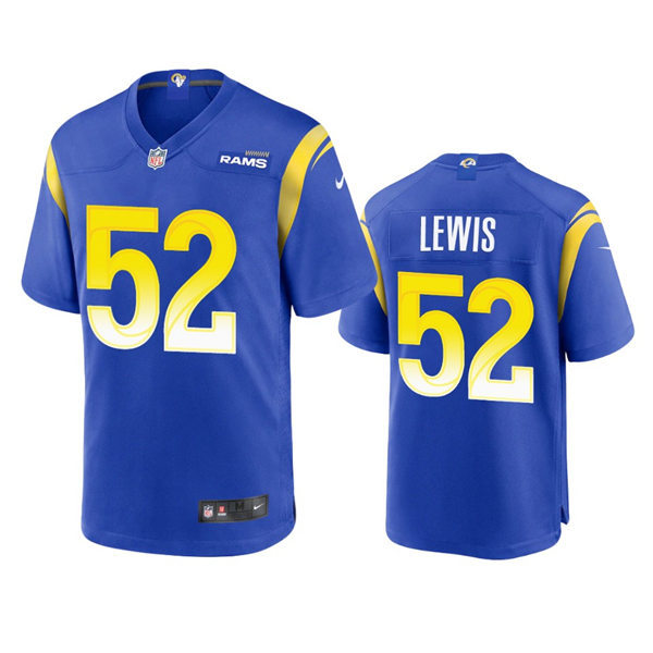 Mens Los Angeles Rams #52 Terrell Lewis Nike Royal Vapor Untouchable Limited Jersey