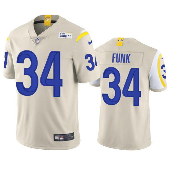 Mens Los Angeles Rams #34 Jake Funk Nike Bone Vapor Untouchable Limited Jersey