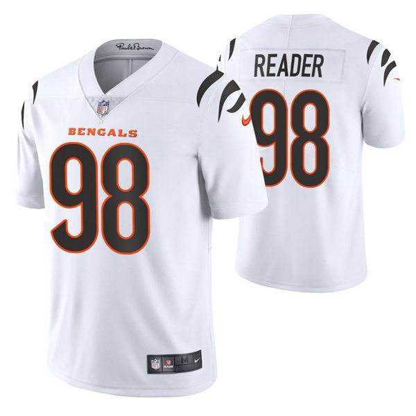 Men's Cincinnati Bengals #98 D.J. Reader Nike White Away Vapor Limited Jersey