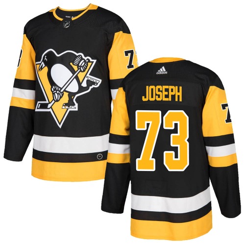 Mens Pittsburgh Penguins #73 Pierre-Olivier Joseph adidas Home Black Player Jersey