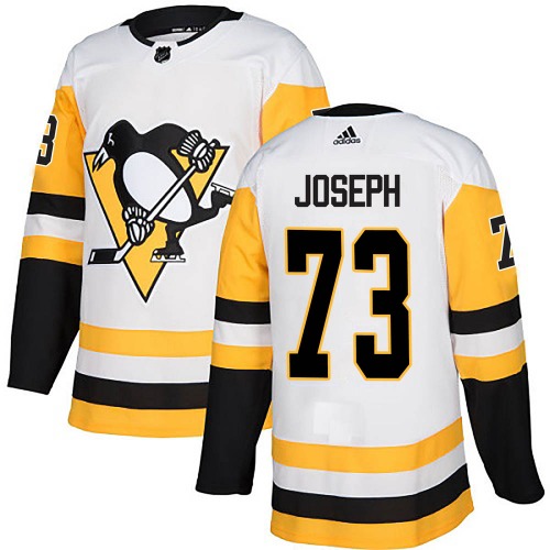 Mens Pittsburgh Penguins #73 Pierre-Olivier Joseph  adidas Away White Player Jersey