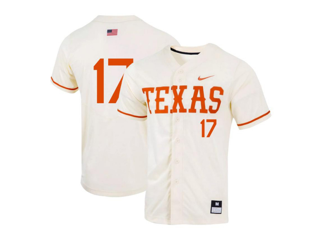 Men's Texas Longhorns # 17 Ivan Melendez Nike Natural College Baseball Game Jersey