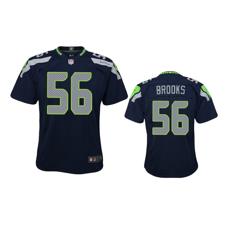 Youth Seattle Seahawks #56 Jordyn Brooks Nike Navy Team Color Limited Jersey