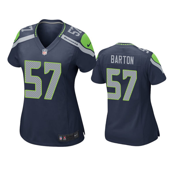 Womens Seattle Seahawks #57 Cody Barton Nike Navy Team Color Limited Jersey