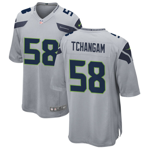 Mens Seattle Seahawks #58 Darrell Taylor Nike Gray Alternate Vapor Limited Jersey