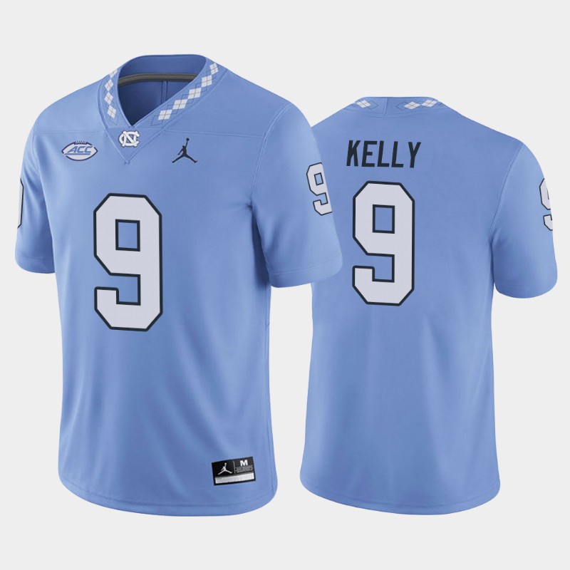 Mens North Carolina Tar Heels #9 Cam'Ron Kelly Carolina Blue College Football Game Jersey
