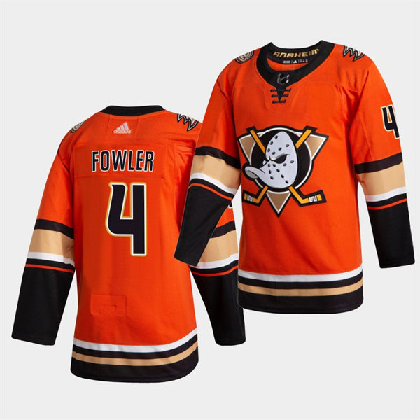 Mens Anaheim Ducks #4 Cam Fowler Adidas Orange Alternate Jersey