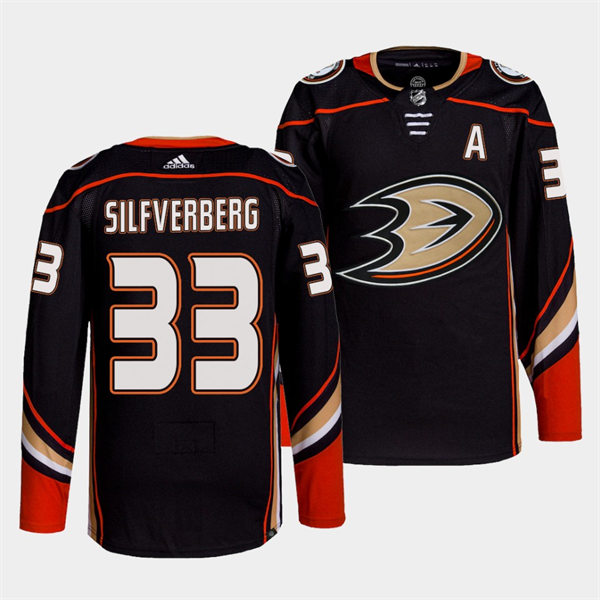 Mens Anaheim Ducks #33 Jakob Silfverberg Adidas Black Home Jersey