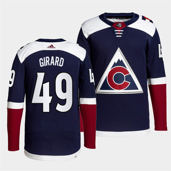 Men's Colorado Avalanche #49 Sam Girard Navy Alternate Player Jersey