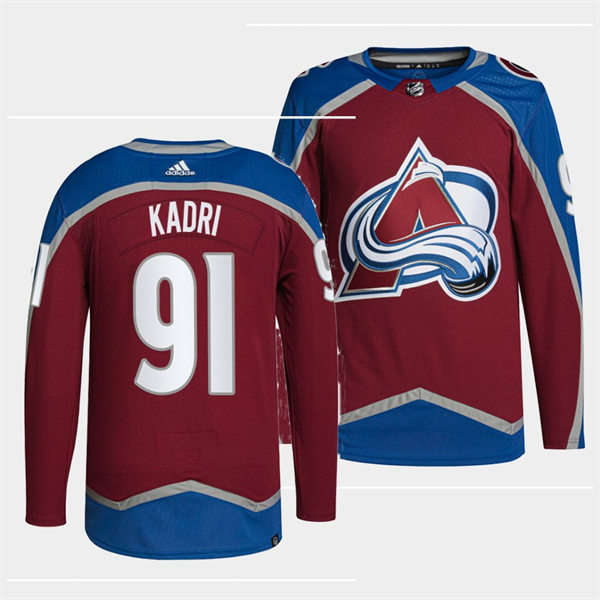 Men's Colorado Avalanche #91 Nazem Kadri Burgundy Home Primegreen Player Jersey