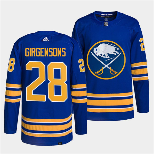 Men's Buffalo Sabres #28 Zemgus Girgensons Adidas Royal Home Premier Jersey