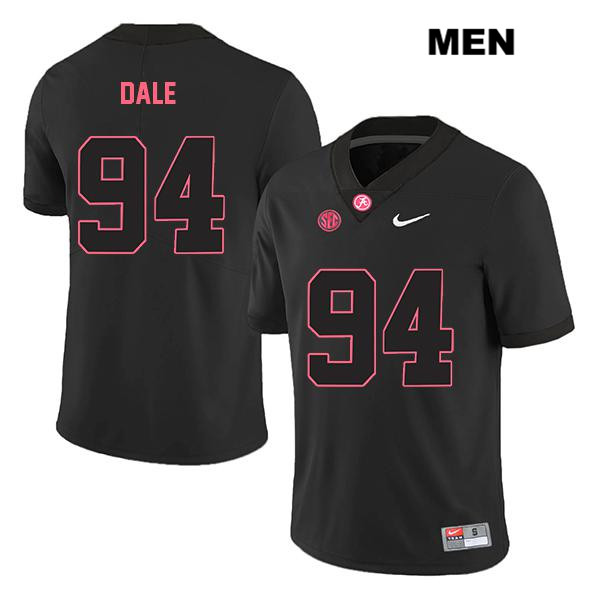 Mens Alabama Crimson Tide #94 DJ Dale Nike Blackout College Football Jersey
